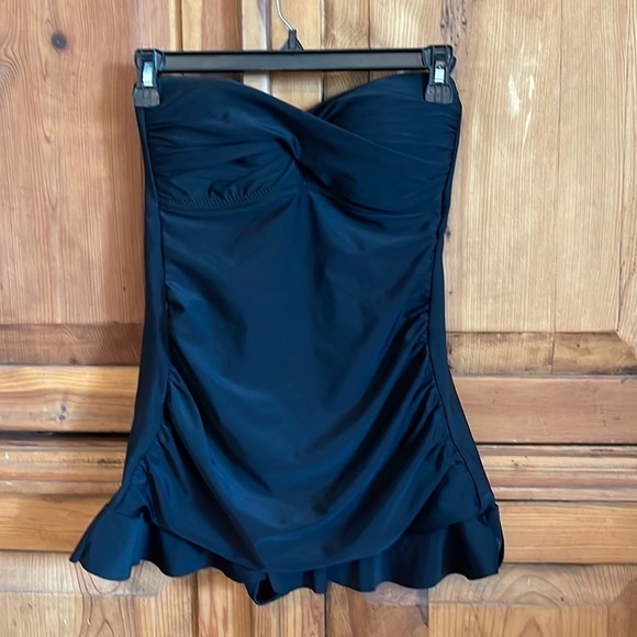 Kenneth Cole Reaction Black One-Piece Swimsuit Sz. 4 - Picture 1 of 16